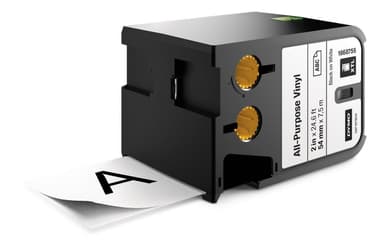 DYMO XTL Flerfunksjonsvinyltape, 54mm, svart på hvitt