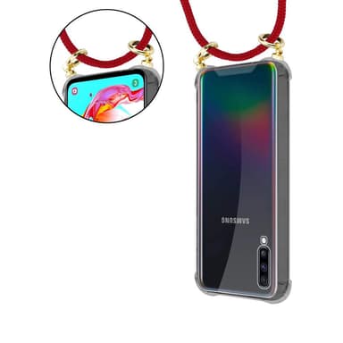 Samsung Galaxy A70 / A70s Deksel med Halskjede (rød)