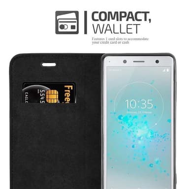 lommebokdeksel Sony Xperia XZ2 COMPACT case (svart)