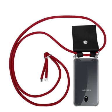 Samsung Galaxy J7 2017 Deksel med Halskjede (rød)