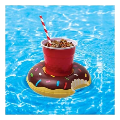 Oppblåsbar koppholder - Strawberry Donut