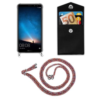 Huawei MATE 10 LITE Deksel med Halskjede (rød)