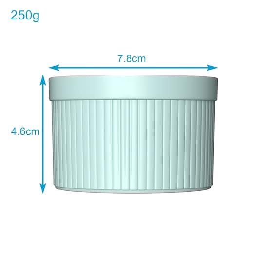 Souffleformer Bakeform porselen 6-delt sett (lyseblå)