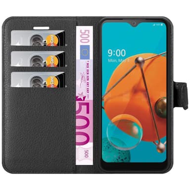 LG KQ51 lommebokdeksel etui (svart)