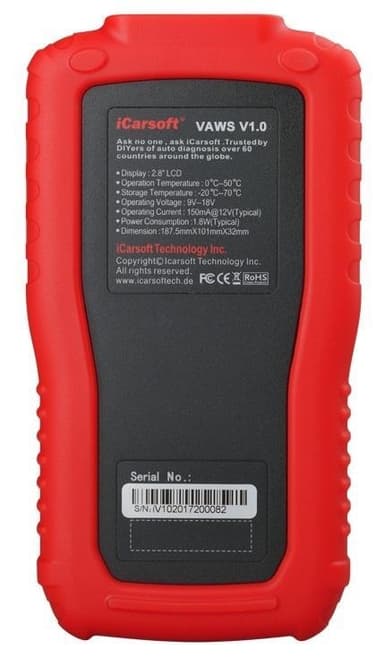 iCarsoft Diagnostikverktyg, VAWS V1.0