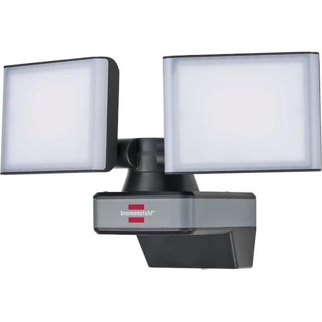 brennenstuhl Koble til WIFI LED Duo Floodlight WFD 3050 / LED-sikkerhetslys 30W Styrbar via gratis app (3500lm, ulike lysfunksjoner justerbar via app, for utendørs bruk IP54)
