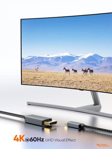 NÖRDIC 2M USBC til DisplayPort Cable UHD 4K 60Hz DP 1.2 21,6Gbps HDCP Alt-modus over USB C, aluminium Kontakt informasjon Grå