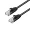 NÖRDIC CAT6 U / UTP Flat Network Cable 5M 250MHz Båndbredde og 10Gbps Overføringshastighet Svart