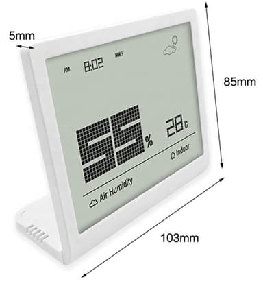 Arida CH908 Hygrometer Værstasjon Hvit