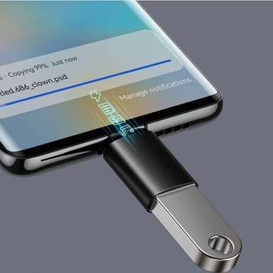 USB C USB 3.1 adapter aluminiumslegering Sort