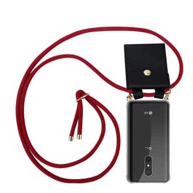 LG Q9 Deksel med Halskjede (rød)
