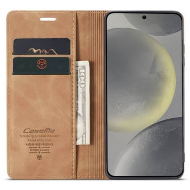 CaseMe Smart Magnet Flipdeksel Samsung Galaxy S24 Plus - Brun