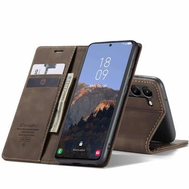 CaseMe Smart Magnet Flipdeksel Samsung Galaxy S24 Plus - Coffee