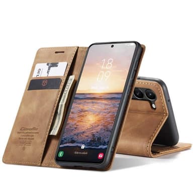 CaseMe Smart Magnet Flipdeksel Samsung Galaxy S24 Plus - Brun