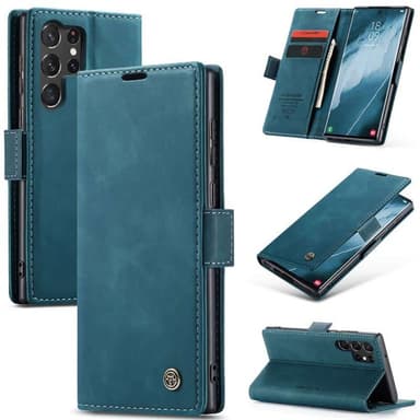 CaseMe Smart Magnet Flipdeksel Samsung Galaxy S24 Ultra - Blå