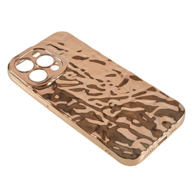 Til iPhone 15 Pro TPU-deksel Elektrobelagt Rynket - Gull