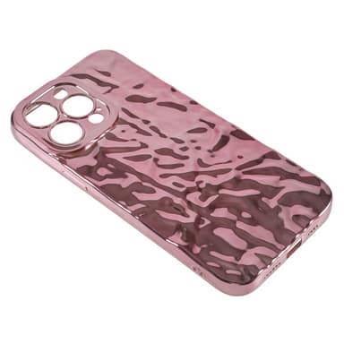 Til iPhone 15 Pro TPU-deksel Elektrobelagt Rynket - Rosa