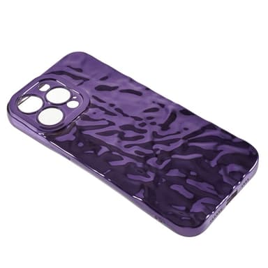 Til iPhone 15 Pro Max TPU-deksel Elektrobelagt Rynket - Lilla
