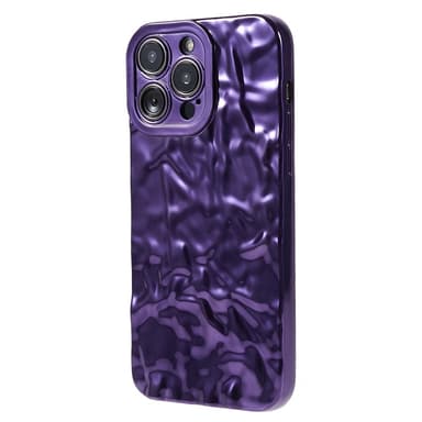 Til iPhone 15 Pro TPU-deksel Elektrobelagt Rynket - Lilla