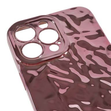 Til iPhone 15 Pro TPU-deksel Elektrobelagt Rynket - Rosa