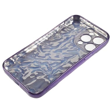 Til iPhone 15 Pro Max TPU-deksel Elektrobelagt Rynket - Lilla