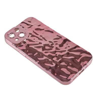 Til iPhone 15 TPU-deksel Elektrobelagt Rynket - Rosa