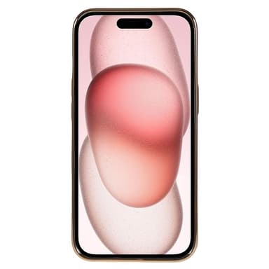 Til iPhone 15 TPU-deksel Elektrobelagt Rynket - Gull