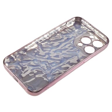 Til iPhone 15 Pro TPU-deksel Elektrobelagt Rynket - Rosa