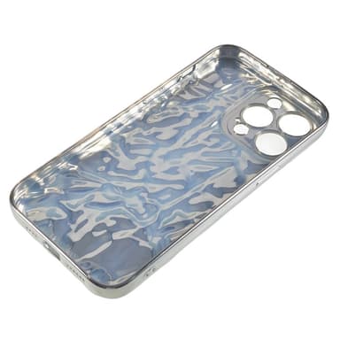 Til iPhone 15 Pro Max TPU-deksel Elektrobelagt Rynket - Sølv