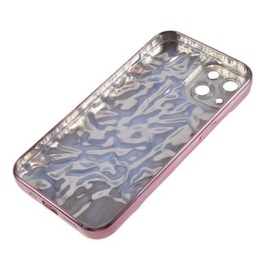Til iPhone 15 TPU-deksel Elektrobelagt Rynket - Rosa