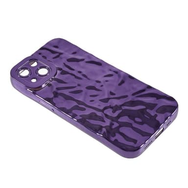 Til iPhone 15 Plus TPU-deksel Elektrobelagt Rynket - Lilla