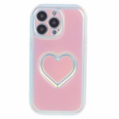 Til iPhone 15 Pro Max Deksel TPU 3D-effekt Hjerteform