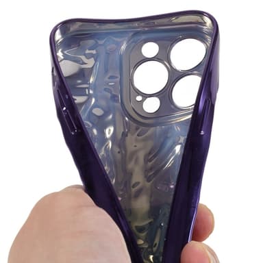 Til iPhone 15 Pro Max TPU-deksel Elektrobelagt Rynket - Lilla