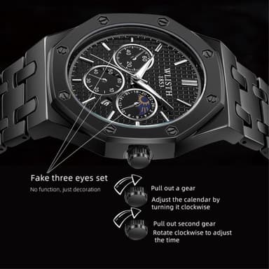 Metal Analog Classic Watch for menn Armbåndsur Armbåndsur
