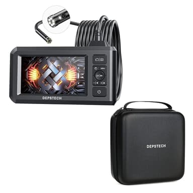 DS3000 Dobbel Lens Endo-/Borescope 1080P digitalt inspeksjonskamera, 5m kabel 7,9 mm IP67 4,3"" LCD-skjerm, 7x LED