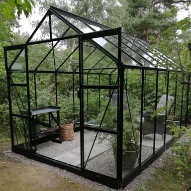Lykke Drivhus Hybrid 9,7m2, svart