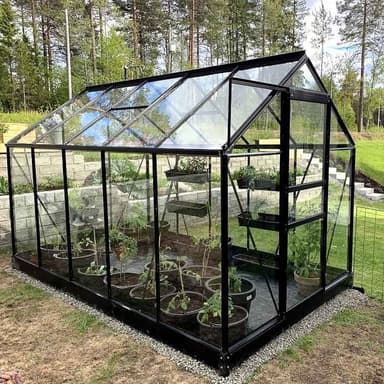 Lykke Drivhus PC 6,2m2, svart
