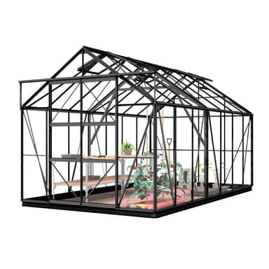 Lykke Drivhus Hybrid 11,3m2, sort