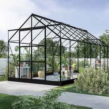 Lykke Drivhus Hybrid 11,3m2, sort