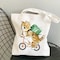 Multi-Purpose Shopping Bags Tote Bags Katt På En Sykkel