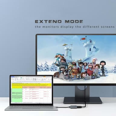 NÖRDIC USB C til HDMI adapter 4k i 30Hz 10cm svart