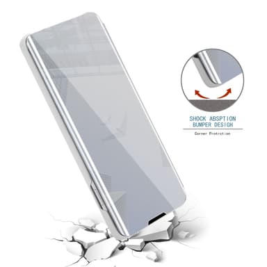 iPhone 14 lommebokdeksel etui (sølv)