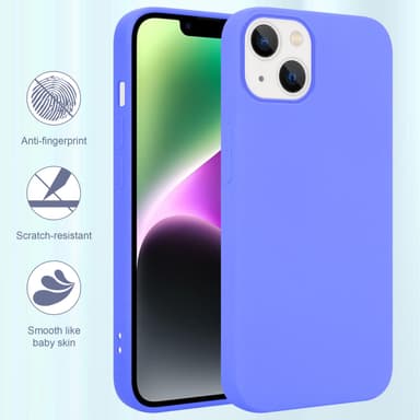 iPhone 14 silikondeksel case (lilla)