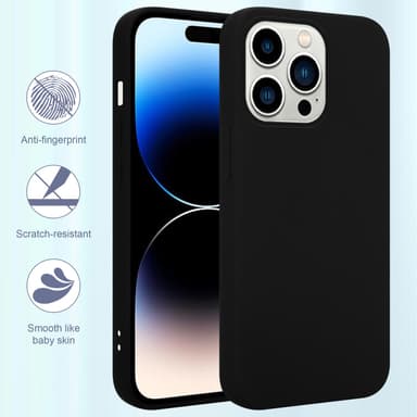 iPhone 14 PRO silikondeksel case (svart)