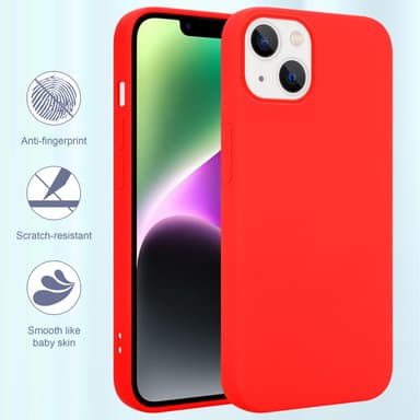 iPhone 14 silikondeksel case (rød)