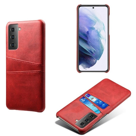 Retro deksel med kortholder Samsung Galaxy S24 Plus - Rød