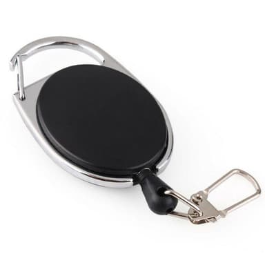 Nøkkelring med jojo-funksjon og uttrekkbar streng 72 cm 2-pakning