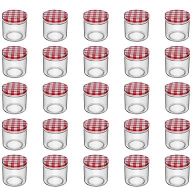 25x Hermetikkkrukke 150ml Glasskrukker Syltetøyglass