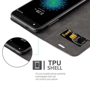 ZTE Blade V7 LITE lommebokdeksel case (brun)