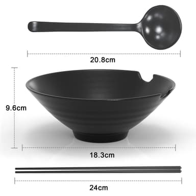 Ramen skål sett i 6 deler med 1000 ml kapasitet